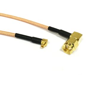 Пігтейл кутовий SMA male на кутовий MMCX 20 см RG-316